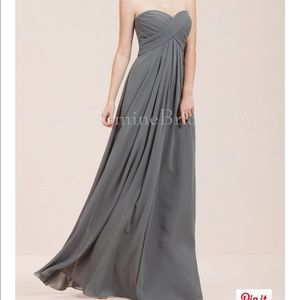 Jasmine Bridesmaids Prom Formal Grey Dress NWT